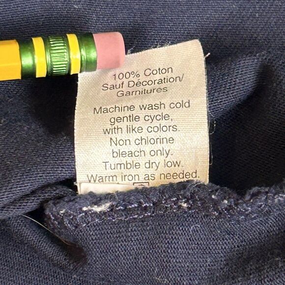 J. Crew‎ Tunic Womens Small Pullover Bell Sleeve White Floral Embroidery Navy - Picture 5 of 12